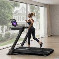 YPOO produsen mesin olahraga lari kebugaran HD TFT layar besar angsuran mudah mesin treadmill listrik M7