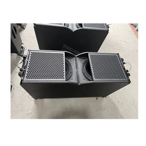 Système de haut-parleurs passifs à ligne acoustique double de 10 pouces PAKLAM AUDIO KA-210, en bois contreplaqué noir imperméable, son professionnel puissant - Product Image 1