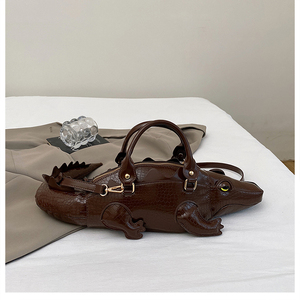 Sac pour femme en PU haut de gamme, couleur unie, effet <span class=keywords><strong>crocodile</strong></span>, personnalisé - Product Image 2