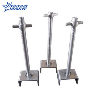 Tấm khóa giàn giáo couplers điều chỉnh suppoorts u-đầu cơ sở Jack ốc vít thép Q235 q345 nguồn nhà máy vật liệu dày - Product Image 2