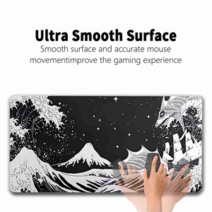 日本海波サンセットデスクマットXXLマウスパッド拡張ゲーム用ノンスリップベース厚密封エッジオフィスキーボードノートパソコン - Product Image 2