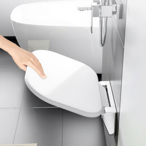 KS <b>Folding</b> Bathroom <b>Stool</b> Wall Mounted Plastic Modern Simple <b>Shower</b> Bathing Seat - Product Image 5