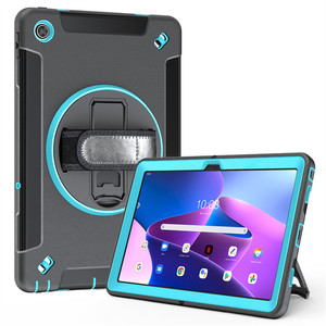 Étui de tablette robuste hybride anti-rayures avec support rotatif à 360 degrés pour <span class=keywords><strong>Lenovo</strong></span> M10 Plus 3ème génération 10,6 pouces Étui TB-125FU TB-128FU TB-128XU - Product Image 1