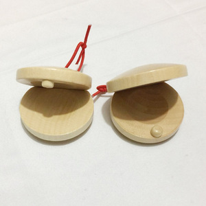 Instrument à percussion <span class=keywords><strong>Castagnettes</strong></span> en bois <span class=keywords><strong>espagnoles</strong></span> Clapets à main Maternelle Aides à l'éducation précoce Clapping Round Dance Planche en bois - Product Image 3