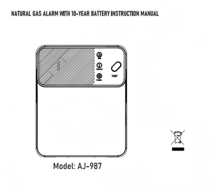 Detector de Gas Natural CH4 y GLP ANKA AJ-987, Estándar Americano, Alarma con <span class=keywords><strong>10</strong></span> Años de Duración de Batería para el Mercado Estadounidense - Product Image 4