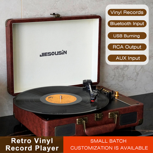 Trong Kho Giá Cả Phải chăng Cổ Điển Vali Bàn xoay 3 Tốc Độ Bt5.0 Hi-Fi Stereo Lp Vinyl Ghi Máy Nghe Nhạc Với Pin Cho Giáng Sinh Quà Tặng - Product Image 2