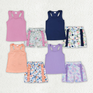 Conjuntos de Ropa para Niñas al por Mayor, Conjunto de 2 Piezas con Lazo Floral Verde y Volantes, Vestido Romper, Ropa de Boutique para Niñas de Primavera/Verano - Product Image 6