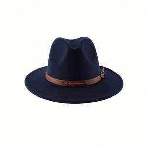 Sombrero Fedora Unisex de Fieltro, Ala Ancha, Elegante, Hecho a Medida, para Exteriores, Casual de Negocios, Bordado 3D, Cuatro Estaciones - Product Image 6