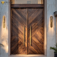 Porte pivotante en bois de qualité supérieure pour entrée extérieure de villa et d'appartement - Design moderne, porte d'entrée en bois massif de luxe