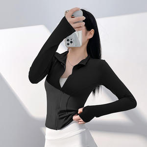 Manteau de yoga respirant Sports Fitness Vêtements de yoga serrés en plein air avec crème solaire pour les sports de plein air et les exercices - Product Image 6