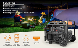 7.8kw 10.5KW Engine Single Phase Tri Portable <b>Gasoline</b> for Home Camping HSAMZ-Portable Tri Fuel Gen - Product Image 2