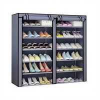 Range-chaussures métallique simple à 7 niveaux, anti-poussière, pour dortoir étudiant, entrée de maison, organisateur de chaussures, économique, moderne et minimaliste