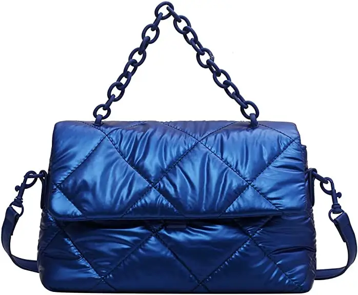 कस्टम नायलॉन गद्देदार महिलाओं हैंडबैग Crossbody बैग Puffer झोंके पर्स रजाई बना हुआ हैंडबैग