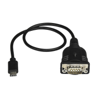 Cable Adaptador USB-C a RS232 Serial DB9 Premium de Utech con Blindaje Trenzado - Compatible con Windows 11/10/8/7 Linux Mac - Chipset FTDI