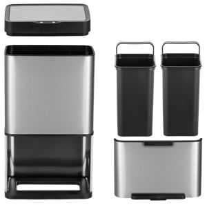 स्वचालित 40l आयत इनडोर/बेडरूम सैनिटरी सेंसर कचरा स्टेनलेस स्टील स्मार्ट अपशिष्ट बिन रसोई सड़क छंटाई जा सकता है - Product Image 2