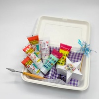 Kit de crème à modeler DIY pour gâteaux, crème décorative imitation, avec outils de décoration pour enfants et filles, cadeau artisanal fait main