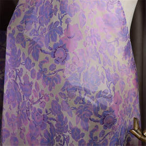 8mm populer <span class=keywords><strong>Lavender</strong></span> ungu bunga dicetak GGT sutra menakjubkan Georgette kain untuk menawan gaun Fashion wanita - Product Image 6