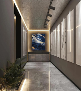 Panneau mural en PVC 1000 mm * 10 mm <span class=keywords><strong>Van</strong></span> Gogh Blue Borghini, facile à installer, imperméable, anti-moisissure - Product Image 1