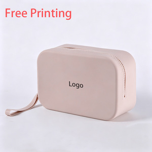 Borsa da viaggio portatile di grande capacità per la borsa da toilette di moda Design semplice per gioielli cosmetici custodia in Silicone impermeabile - Product Image 1