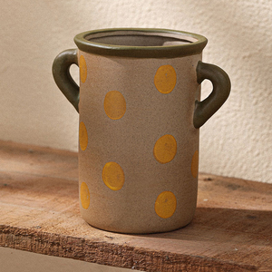 <span class=keywords><strong>Vase</strong></span> en céramique de <span class=keywords><strong>porcelaine</strong></span> avec deux poignées, design unique et rustique, peint <span class=keywords><strong>à</strong></span> la main, pour la maison, l'hôtel, le café, le restaurant, la salle de séjour, la salle de réunion - Product Image 6