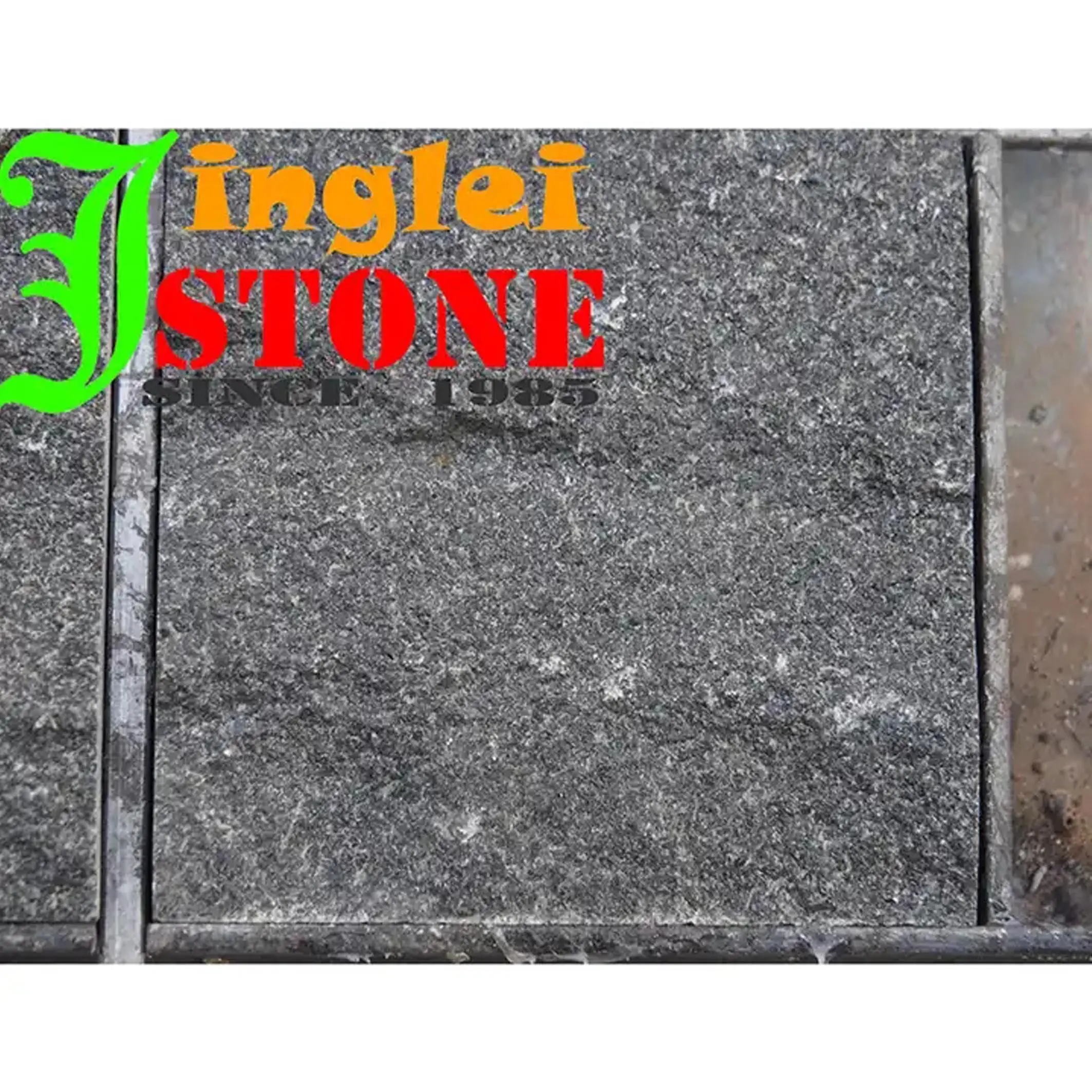 Solide dans le roulement durable à l'extérieur de la pierre pavage gris granit cube brique pavés pour route latérale