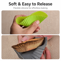 Moules à muffins réutilisables en silicone avec logo personnalisé, doublures pour cupcakes, qualité alimentaire sans BPA, moules à pâtisserie ronds, en forme de cœur et d'étoile