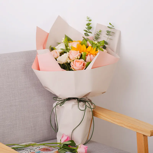 <span class=keywords><strong>Prix</strong></span> bon marché coréen étanche fleur papier d'emballage Double couleur Bouquet papier d'emballage pour fleurs papier d'emballage étanche - Product Image 4