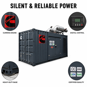 Groupe électrogène diesel 400V 50Hz triphasé 300kVA, type ouvert, usage intensif pour projets industriels et alimentation de chantier dans la région du Golfe - Product Image 4