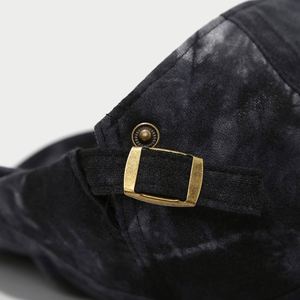 หมวกเบเร่ต์ทรงแบนสไตล์อังกฤษย้อนยุค ทำจากผ้าฝ้ายย้อมสี สำหรับผู้หญิงและผู้ชาย สวมใส่กลางแจ้งลำลอง ป้องกันแสงแดด - Product Image 5