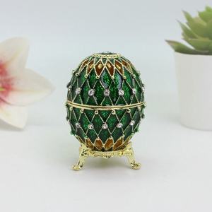 Boîte à bijoux en émail peinte à la main de la série de luxe <span class=keywords><strong>Fabergé</strong></span> Egg, cadeau unique pour Pâques, décoration de la maison - Product Image 5