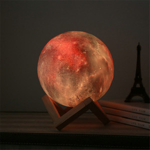 Smart <strong>Indicator</strong> USB Rechargeable 3D Moon LED <strong>Night</strong> <strong>Light</strong> for Bedside - Product Image 4