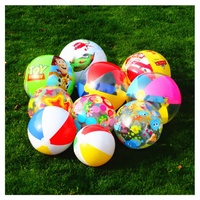 Ballon de plage gonflable en PVC transparent personnalisé et sain, jouets de piscine gonflables avec impression de logo
