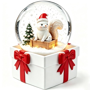 Bola de Nieve Navideña Coleccionable Personalizada, Decoración para el Hogar, Regalo, Figura de Ardilla de Resina, Globo de Nieve, Bola de Agua Navideña para Escritorio, Recuerdo, Regalo - Product Image 5