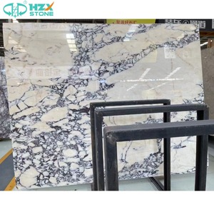 Hzx Premium Kalkoen Calacatta Viola Marmeren Platen Voor Aangepaste Badkamer Gootsteen Hotel Thuis Vrijstaande Wastafel Sokkel Wastafel - Product Image 5