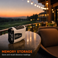 Télémètre laser de golf portable avec objectif 6X, portée de 2000 m, affichage LCD avec commutateur en yards pour la chasse et les activités de plein air