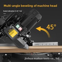 Scie à table multifonction LUXTER 8 pouces en composite pour le travail du bois et de l'aluminium, 220V, machine de découpe tout-en-un