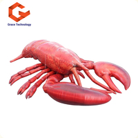 Homard gonflable géant de publicité, modèle de homard gonflable pour la décoration extérieure