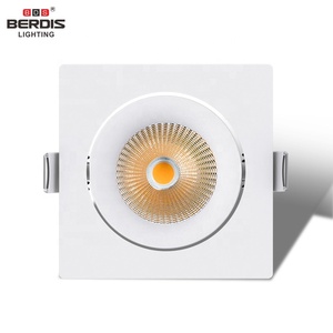 Berdis Curved 75mm Cut Out Round Deep Reflector Anti Glare Led Spotlight COB Ajustable Slim Radiador Luz de techo para carcasa - Product Image 3