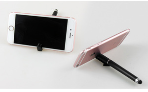 Customized Logo Plastic Ballpoint Pen Multi-Colored Ink 0.5mm Multifunction Mobile Phone Holder QR Code - Product Image 3