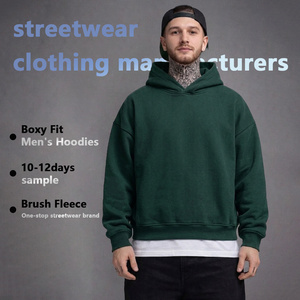 ODM OEM Logo personnalisé pour hommes : Sweats à capuche et sweats à manches longues en molleton brossé, coupe ample, essentiels, avec impression graphique - Product Image 1
