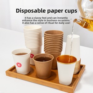 Mini gobelets à dégustation épais personnalisés 2/4/7oz Gobelets en papier à paroi simple jetables Gobelets à <span class=keywords><strong>expresso</strong></span> avec estampage à chaud doré - Product Image 2