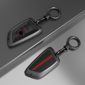 Housse de clé pour <span class=keywords><strong>BMW</strong></span> avec porte-clés en cuir, pour <span class=keywords><strong>BMW</strong></span> Série 2 5 6 7 X1 X2 <span class=keywords><strong>X3</strong></span> X5 X6 X7, porte-clés de qualité supérieure - Product Image 4