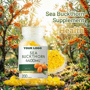 Sea Buckthorn Herbal <b>Seed</b> Extract Sea Buckthorn <b>Seed</b> Oil Softgel Capsules 500mg 1000mg Sea Buckthorn Oil Softgel - Product Image 4
