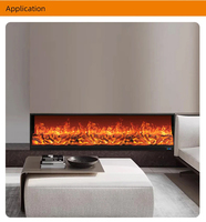Cheminée électrique murale décorative à prix avantageux, haute qualité, thermostat réglable, noire, 1000W/2000W, vente chaude