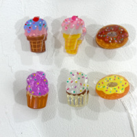 Jolie Barrette Pinces à Cheveux « Dessert » pour Filles : Donut, Cupcake, Glace, Petite Pince Simulation Amusante