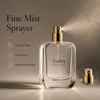 Flacon de parfum en cristal noir de 50 ml, flacon de parfum personnalisé rose de luxe avec emballage en boîte, flacons de parfum en verre vides plats de 100 ml