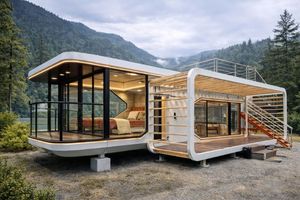 Pequeña Villa de Lujo en Contenedor de Vidrio: Casa Prefabricada Modular Tipo Cabaña Apple y Moderna Unidad de Vivienda de Vidrio - Product Image 2