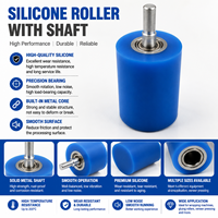 Rouleau d'entraînement industriel durable de haute qualité, à longue durée de vie, avec roue recouverte de silicone, haute capacité de charge