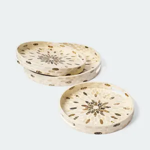 Bandeja de servicio con asas para mesa de comedor y decoración, elegante, mopa, decoración, proveedor de Vietnam - Product Image 6