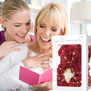 AYOYOかわいいロマンチックなネックレスバルーンギフトカード造花ローズベアボックスギフトバレンタインデー母の日ギフト - Product Image 4